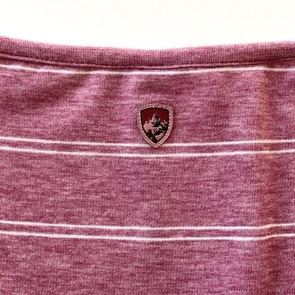 Kuhl Womens Lisette Short Sleeve V-Neck Henley Shirt Size M Striped Tee UPF 50+ - Picture 8 of 15